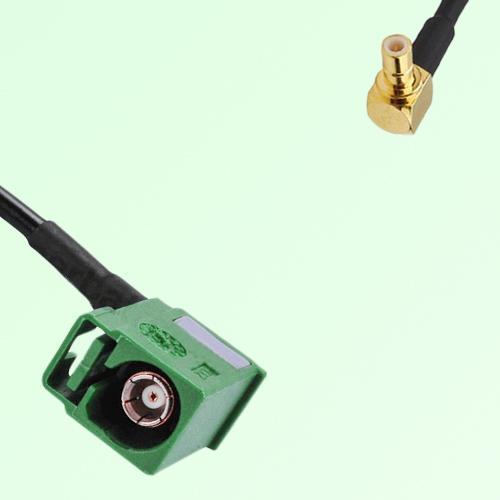 FAKRA SMB E 6002 green Female Jack RA to SMB Male Plug RA Cable