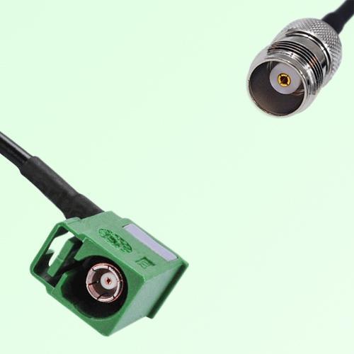 FAKRA SMB E 6002 green Female Jack RA to TNC Female Jack Cable