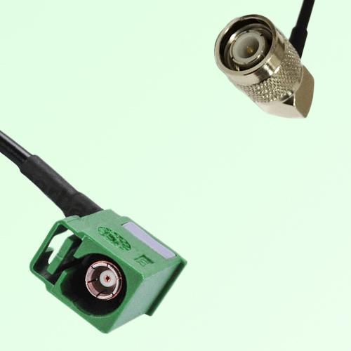 FAKRA SMB E 6002 green Female Jack RA to TNC Male Plug RA Cable