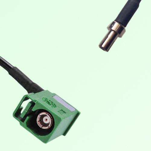 FAKRA SMB E 6002 green Female Jack Right Angle to TS9 Male Plug Cable FAKRA SMB E 6002 green Female Jack Right Angle to TS9 Male Plug Cable