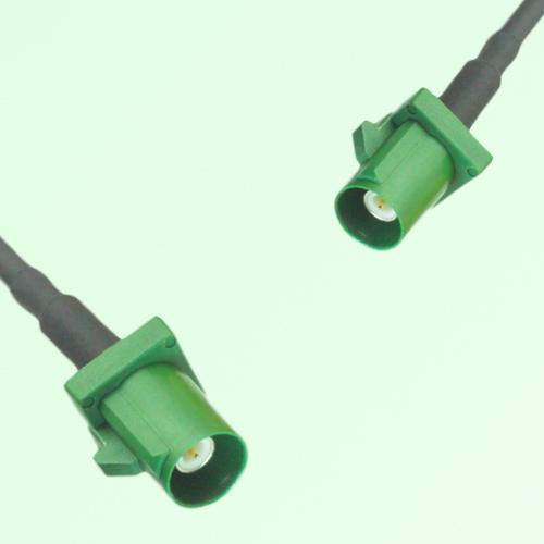 FAKRA SMB E 6002 green Male Plug to E 6002 green Male Plug Cable