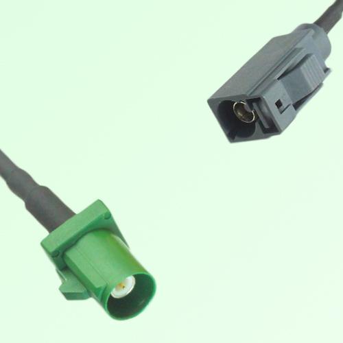 FAKRA SMB E 6002 green Male Plug to G 7031 grey Female Jack Cable FAKRA SMB E 6002 green Male Plug to G 7031 grey Female Jack Cable