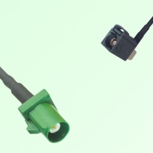 FAKRA SMB E 6002 green Male Plug to G 7031 grey Female Jack RA Cable