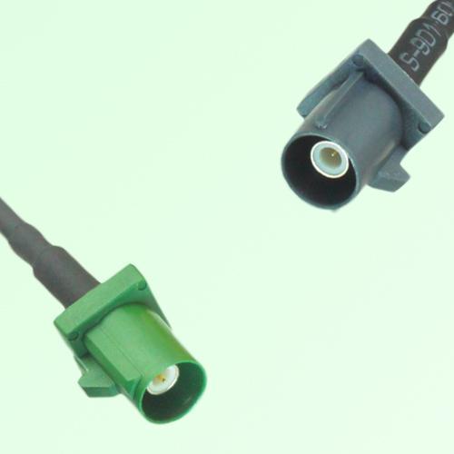 FAKRA SMB E 6002 green Male Plug to G 7031 grey Male Plug Cable