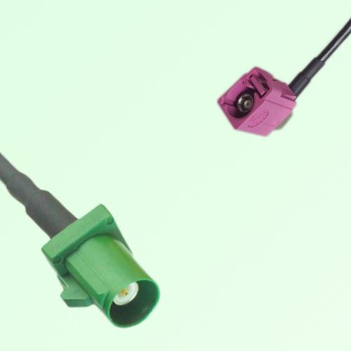 FAKRA SMB E 6002 green Male Plug to H 4003 violet Female Jack RA Cable