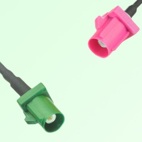 FAKRA SMB E 6002 green Male Plug to H 4003 violet Male Plug Cable