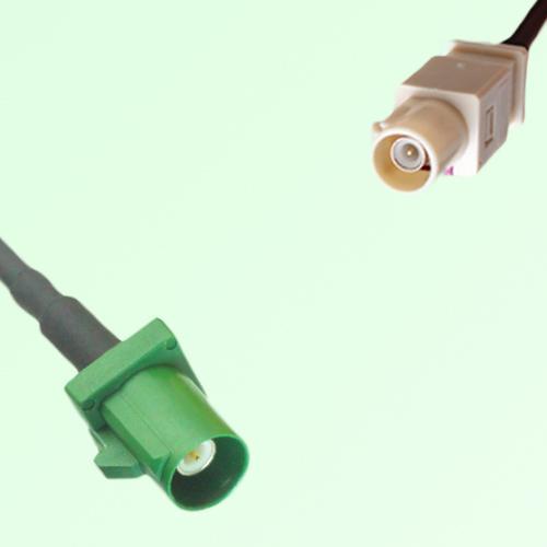 FAKRA SMB E 6002 green Male Plug to I 1001 beige Male Plug Cable