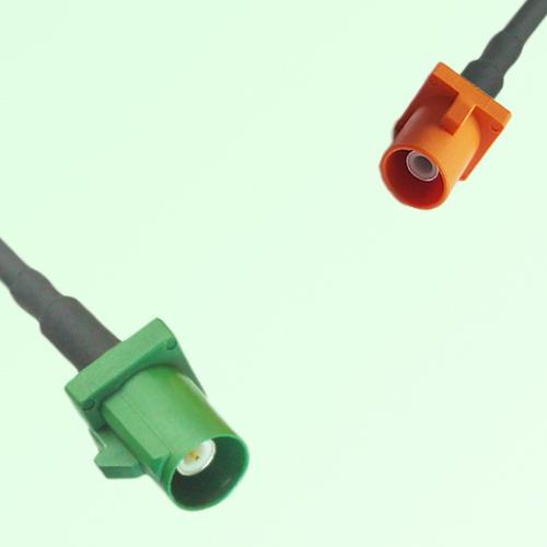 FAKRA SMB E 6002 green Male Plug to M 2003 pastel orange Male Cable