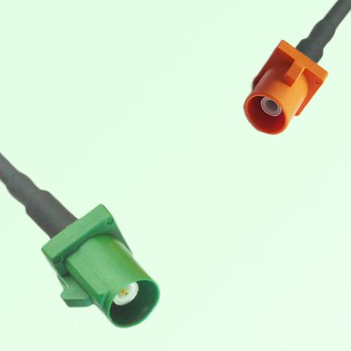 FAKRA SMB E 6002 green Male Plug to M 2003 pastel orange Male Cable FAKRA SMB E 6002 green Male Plug to M 2003 pastel orange Male Cable