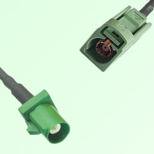 FAKRA SMB E 6002 green Male Plug to N 6019 pastel green Female Cable