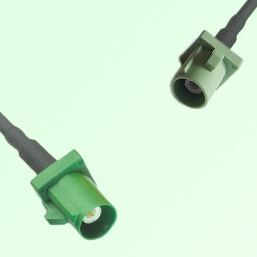 FAKRA SMB E 6002 green Male Plug to N 6019 pastel green Male Cable