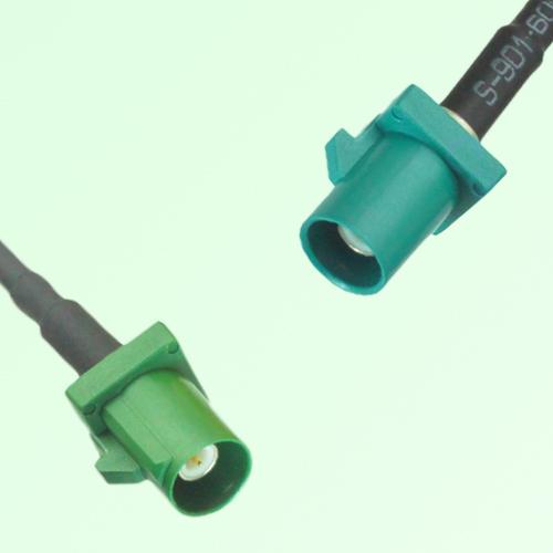 FAKRA SMB E 6002 green Male Plug to Z 5021 Water Blue Male Plug Cable