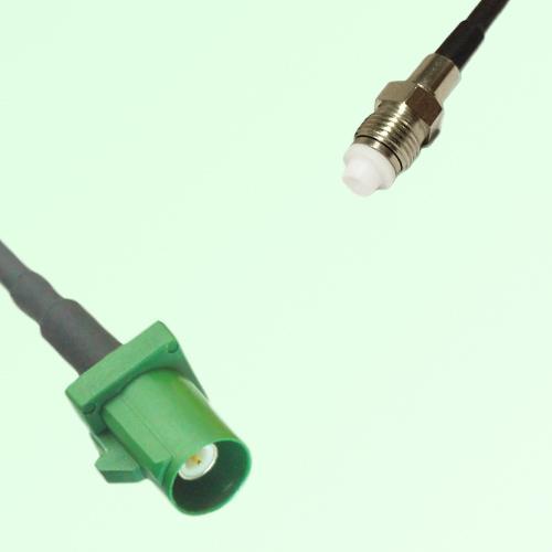 FAKRA SMB E 6002 green Male Plug to FME Female Jack Cable FAKRA SMB E 6002 green Male Plug to FME Female Jack Cable