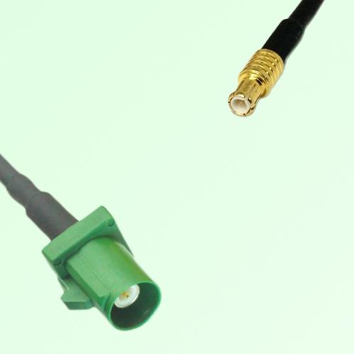 FAKRA SMB E 6002 green Male Plug to MCX Male Plug Cable