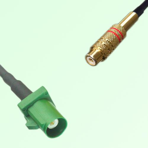FAKRA SMB E 6002 green Male Plug to RCA Female Jack Cable