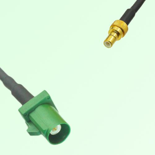 FAKRA SMB E 6002 green Male Plug to SMB Male Plug Cable