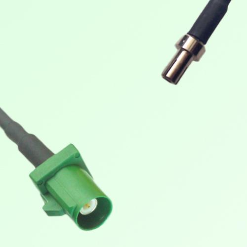 FAKRA SMB E 6002 green Male Plug to TS9 Male Plug Cable