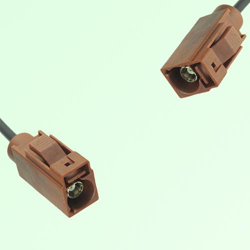 FAKRA SMB F 8011 brown Female Jack to F 8011 brown Female Jack Cable