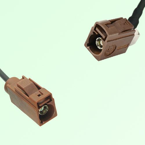 FAKRA SMB F 8011 brown Female Jack to F 8011 brown Female RA Cable