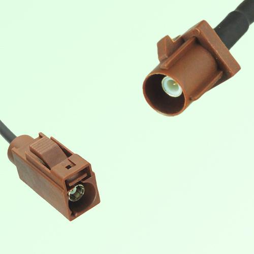 FAKRA SMB F 8011 brown Female Jack to F 8011 brown Male Plug Cable