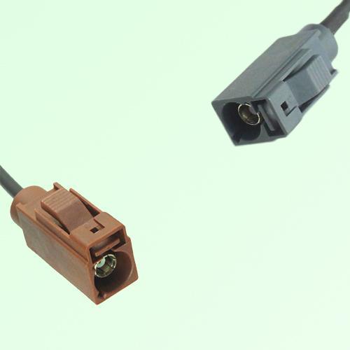 FAKRA SMB F 8011 brown Female Jack to G 7031 grey Female Jack Cable