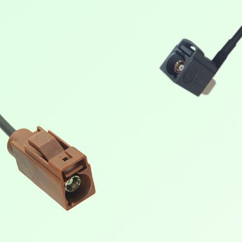 FAKRA SMB F 8011 brown Female Jack to G 7031 grey Female Jack RA Cable