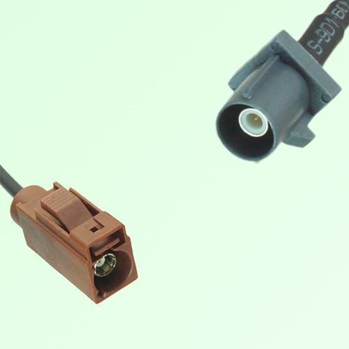 FAKRA SMB F 8011 brown Female Jack to G 7031 grey Male Plug Cable