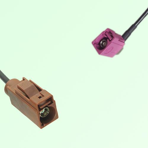 FAKRA SMB F 8011 brown Female Jack to H 4003 violet Female RA Cable