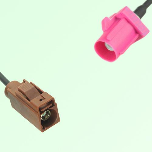 FAKRA SMB F 8011 brown Female Jack to H 4003 violet Male Plug Cable