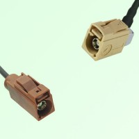 FAKRA SMB F 8011 brown Female Jack to I 1001 beige Female RA Cable
