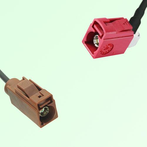 FAKRA SMB F 8011 brown Female to L 3002 carmin red Female RA Cable