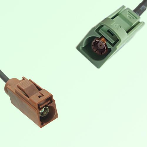 FAKRA SMB F 8011 brown Female Jack to N 6019 pastel green Female Cable