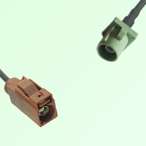 FAKRA SMB F 8011 brown Female Jack to N 6019 pastel green Male Cable FAKRA SMB F 8011 brown Female Jack to N 6019 pastel green Male Cable