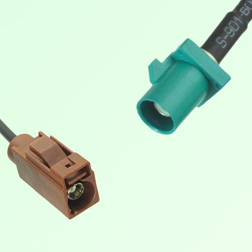 FAKRA SMB F 8011 brown Female Jack to Z 5021 Water Blue Male Cable