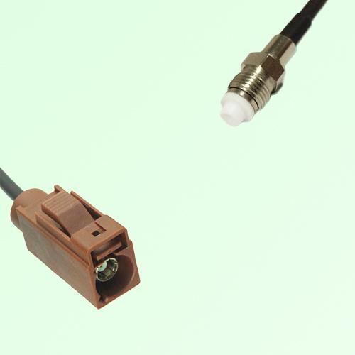 FAKRA SMB F 8011 brown Female Jack to FME Female Jack Cable
