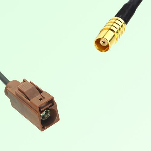 FAKRA SMB F 8011 brown Female Jack to MCX Female Jack Cable