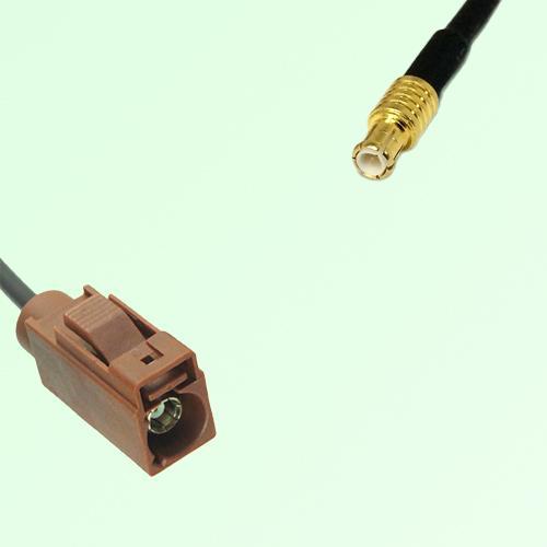 FAKRA SMB F 8011 brown Female Jack to MCX Male Plug Cable