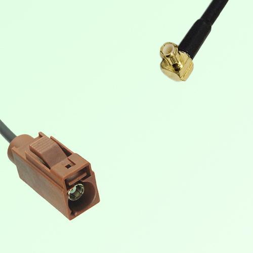 FAKRA SMB F 8011 brown Female Jack to MCX Male Plug Right Angle Cable