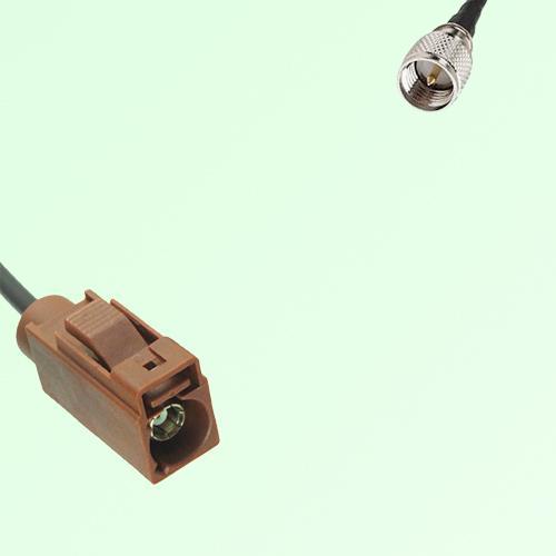 FAKRA SMB F 8011 brown Female Jack to Mini UHF Male Plug Cable