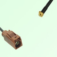 FAKRA SMB F 8011 brown Female Jack to MMCX Male Plug Right Angle Cable
