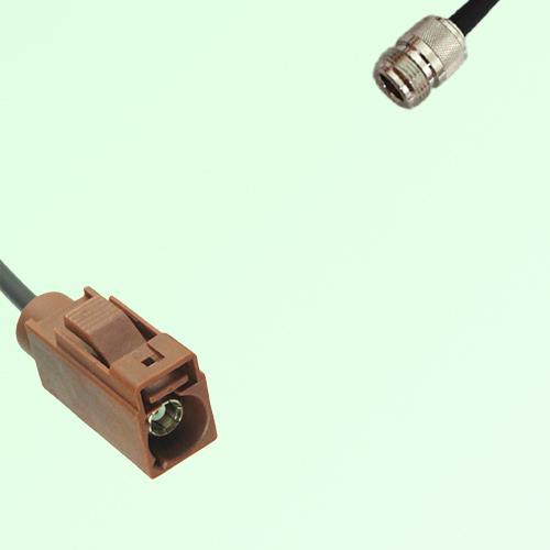 FAKRA SMB F 8011 brown Female Jack to N Female Jack Cable