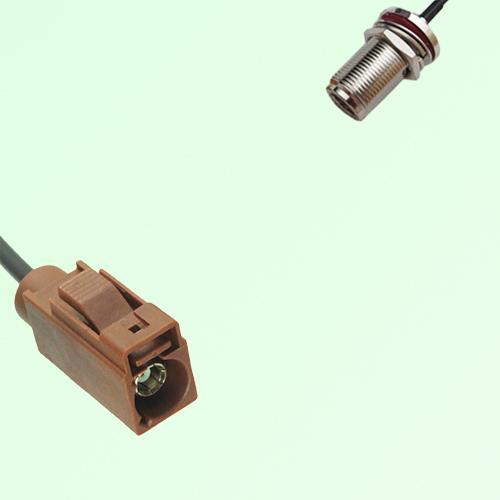 FAKRA SMB F 8011 brown Female Jack to N Bulkhead Female Jack Cable FAKRA SMB F 8011 brown Female Jack to N Bulkhead Female Jack Cable