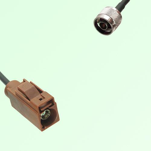 FAKRA SMB F 8011 brown Female Jack to N Male Plug Cable