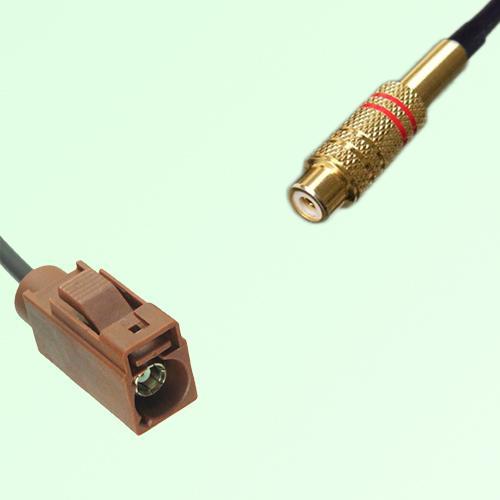 FAKRA SMB F 8011 brown Female Jack to RCA Female Jack Cable