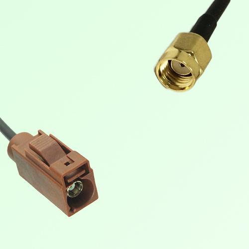 FAKRA SMB F 8011 brown Female Jack to RP SMA Male Plug Cable