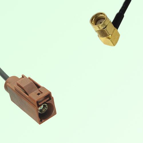 FAKRA SMB F 8011 brown Female Jack to RP SMA Male Plug RA Cable