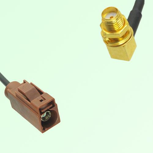 FAKRA SMB F 8011 brown Female Jack to SMA Bulkhead Female RA Cable