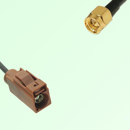 FAKRA SMB F 8011 brown Female Jack to SMA Male Plug Cable