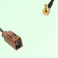 FAKRA SMB F 8011 brown Female Jack to SMB Male Plug Right Angle Cable