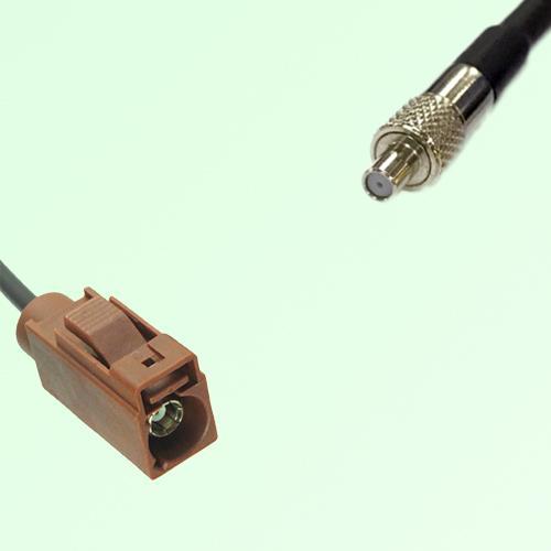 FAKRA SMB F 8011 brown Female Jack to TS9 Female Jack Cable